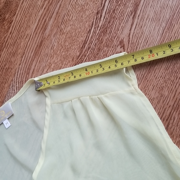 (M) Collective Concepts Sheer Pastel Flowy Short Sleeve Blouse - Picture 7 of 9
